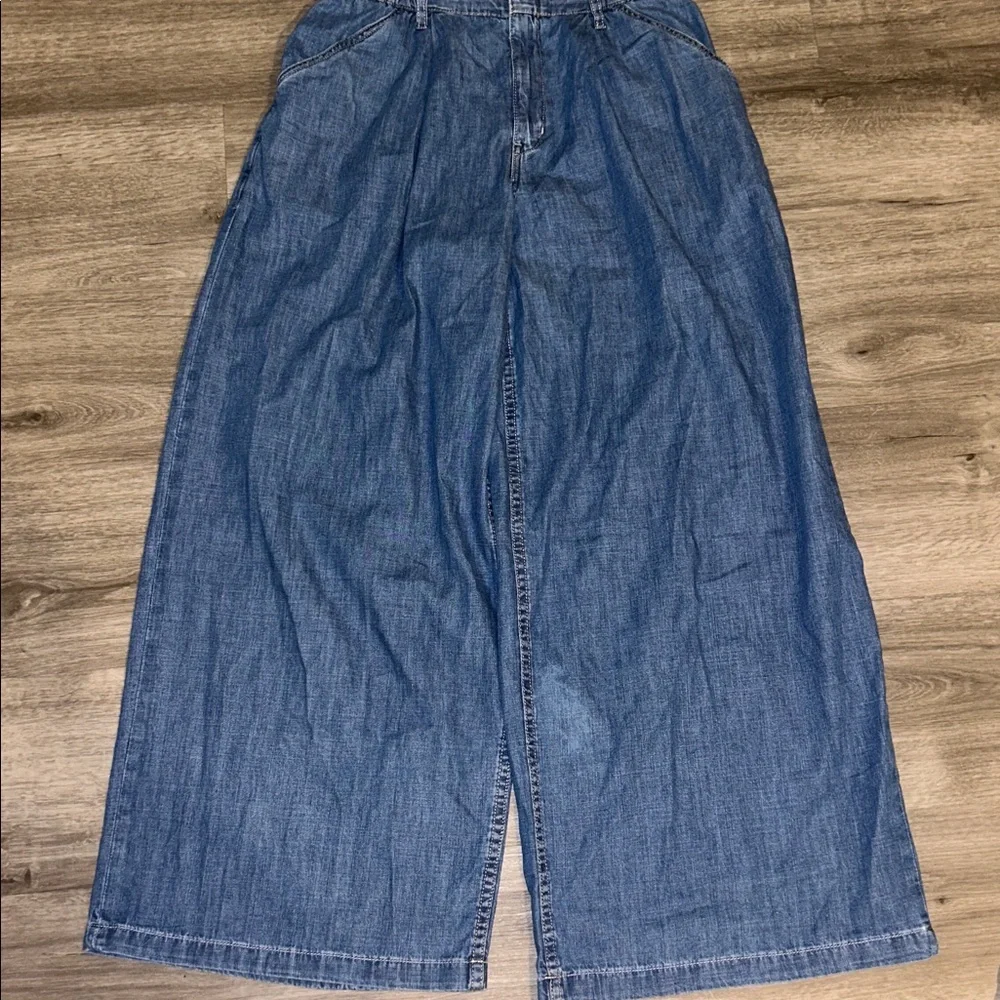 Free people we the free Clara Denim Jumpsuit